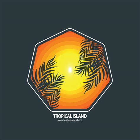 Tropical Island logo vector 27202305 Vector Art at Vecteezy