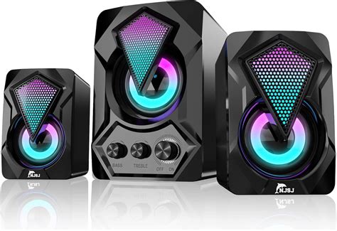 Njsj Pc Speakers With Subwoofer Usb Powered Mini Stereo Multimedia