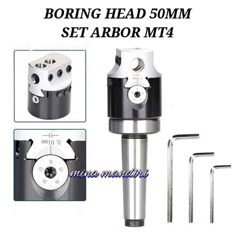 Jual Boring Head 50mm Set Arbor Mt4 Alat Korter 50mm Set Arbor Mt4