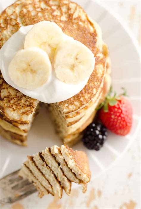 Light And Fluffy Banana Protein Pancakes Low Carb Breakfast