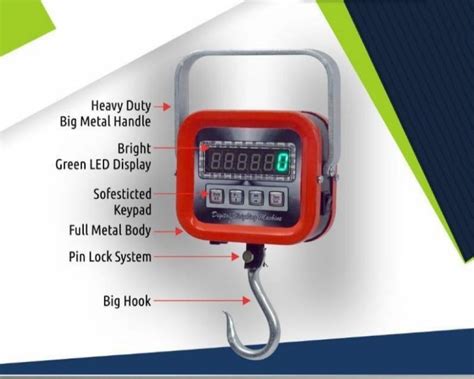 Stainless Steel Electronic Digital Weighing Crane Scale Capacity Tons