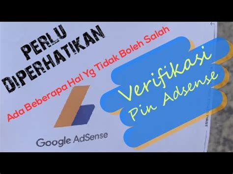 Cara Verifikasi Pin Adsense Mudah Langkah Langkah Yg Perlu Di