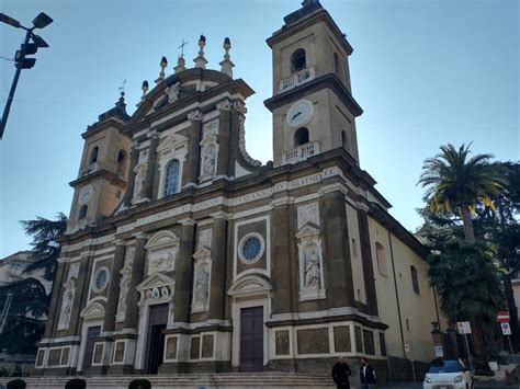 San Pietro Apostolo Cathedral Frascati, with baroque facade.