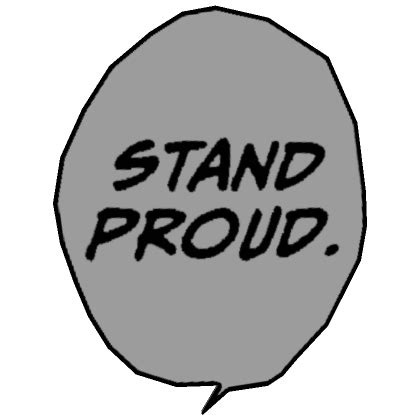 "Stand Proud." Manga Bubble's Code & Price - RblxTrade