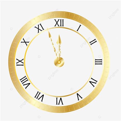 A O Nuevo Reloj Oro Textura N Mero Romano Png Dibujos Contento Fiesta