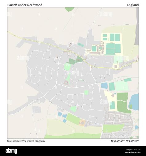 Map of barton under needwood Cut Out Stock Images & Pictures - Alamy