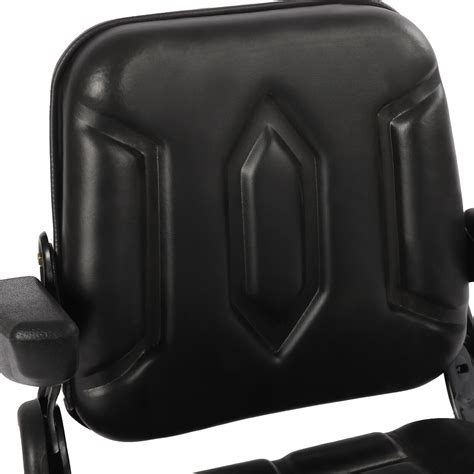 Black Universal Suspension Seat With Armrest Grelly USA