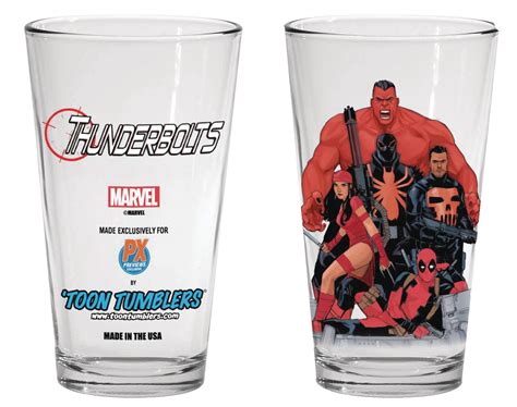 Dec237975 Toon Tumblers Marvel Thunderbolts Px Pint Glass Previews World