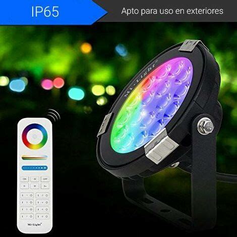 Foco Proyector LED 9W RGB CCT Control Por RF WiFi IP65