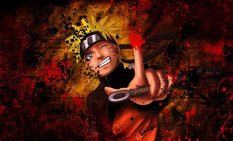 Download Naruto Uzumaki Red Artwork Wallpaper | Wallpapers.com