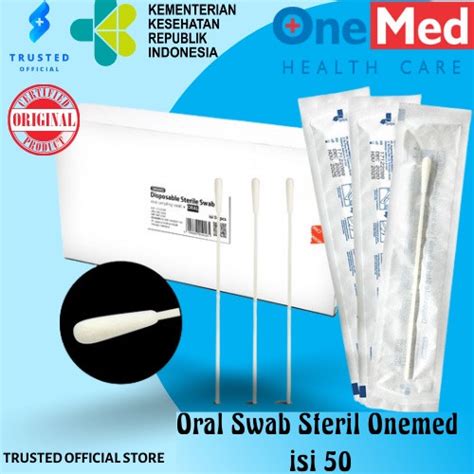 Jual Oral Swab Steril Onemed Flocked Swab Onemed Box Isi 50 Pcs Viral