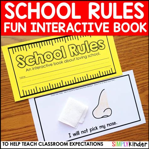 Classroom Rules & Expectations Book, School Rules Activity for Back to ...