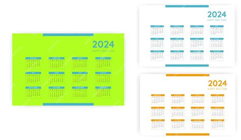 Premium Vector Monthly Calendar Template For 2024 Year Wall Calendar In A Minimalist Style