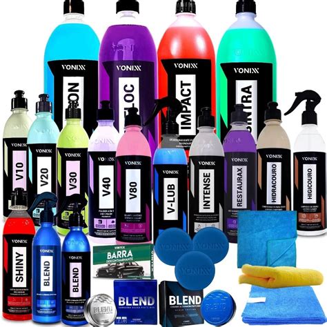 Kit Produtos Automotivos Limpeza Profissional Premium Original Vonixx