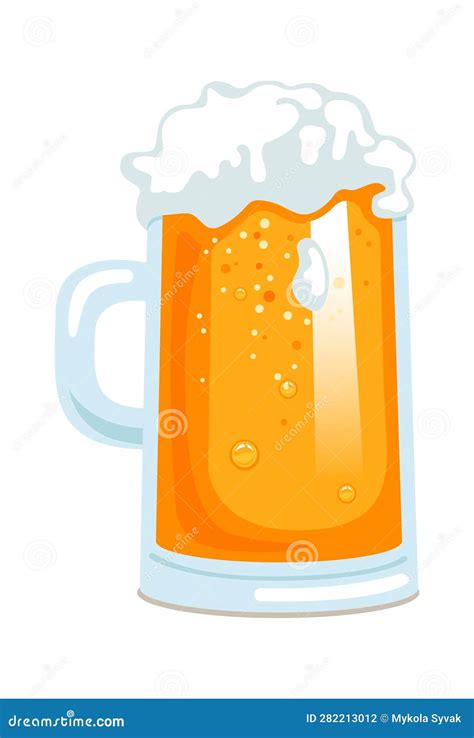 Glass With Beer Stock Vector Illustration Of Froth 282213012