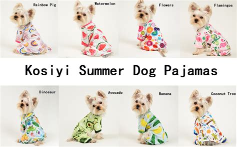 Amazon.com : Dog Pajamas for Small Dog Girl Boy - Puppy Pjs Jammies 4 ...