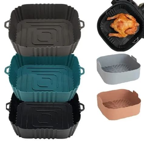 3 Pack Silicone Air Fryers Oven Baking Tray Tanga