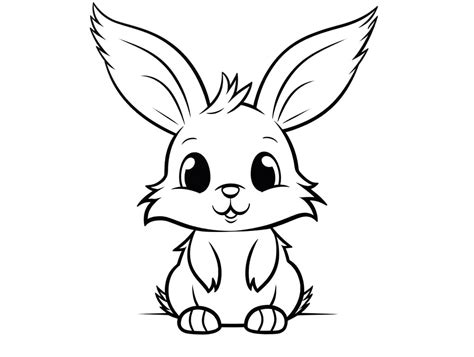 Snowshoe Hare Picture For Coloring - Coloring Page