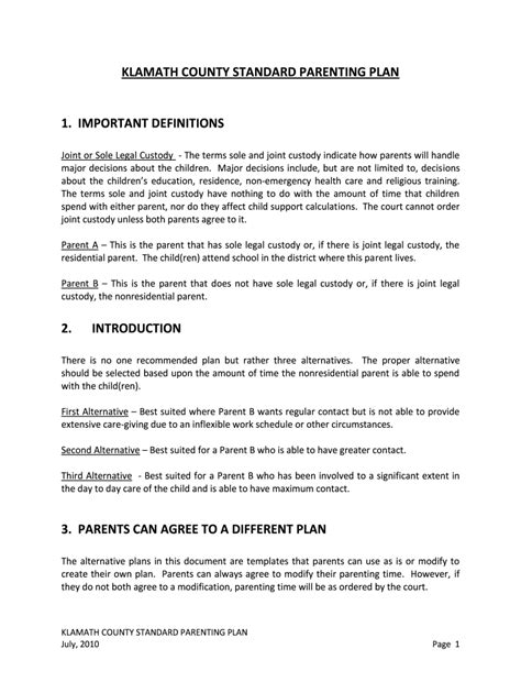 Co Parenting Worksheets PDF 2010 2024 Form Fill Out And Sign