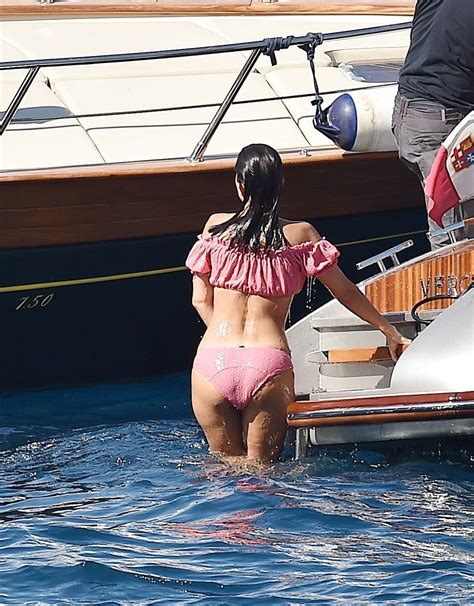 Kourtney Kardashian In Bikini At A Boat In Portofino 07082018 Hawtcelebs