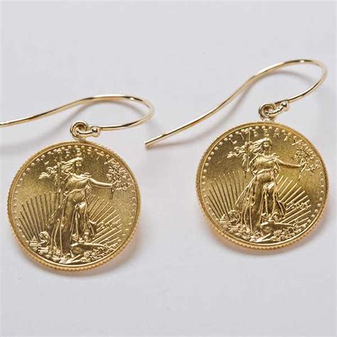 22k Gold Coin Earrings - California Collectors