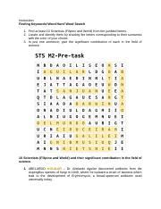 Sts M Pre Task Docx Instruction Finding Keywords Word Hunt Word