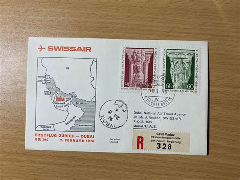 Swissair Erstflug Zürich Dubai ab FL 1976 Kaufen auf Ricardo