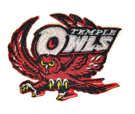 Temple Owls Logo Iron On Patch - Beyond Vision Mall