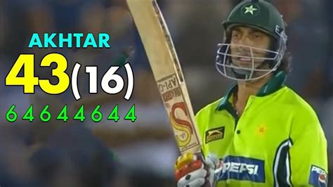 Shoaib Akhtar Fastest Inning 43 Off 16 Balls Vs England 22 2003 ICC ...