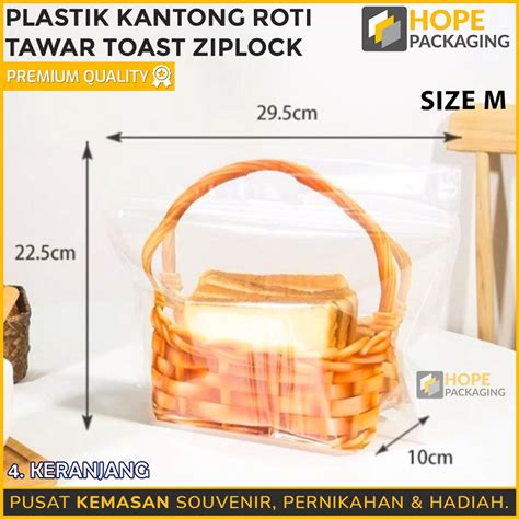 Jual Harga Pcs Plastik Ziplock Roti Tawar Motif Keranjang Size