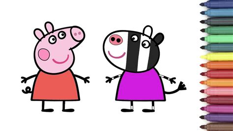 Peppa Pig Zoe Zebra Coloring Pages