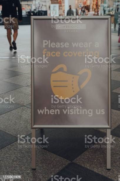 Please Wear A Face Covering Sign Inside The Westgate Shopping Centre