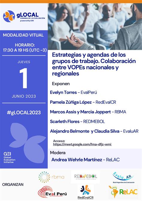 Estrategias Y Agendas De Los Grupos De Trabajo Colaboración Entre Vopes Nacionales Y Regionales