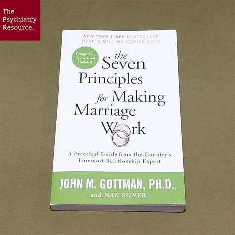 The Seven Principles For Making Marriage Work Worksheets