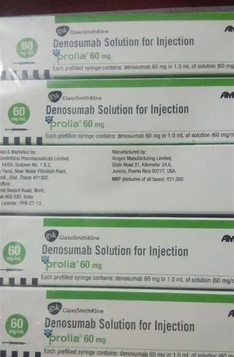 Prolia Solution For Injection Denosumab 60mg Packaging Type