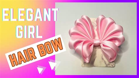 How To Make An Elegant Girl Hair Bow Youtube