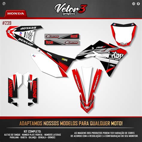 Kit Gr Fico Adesivo Honda Crf Biker Amx Avtec Vetor