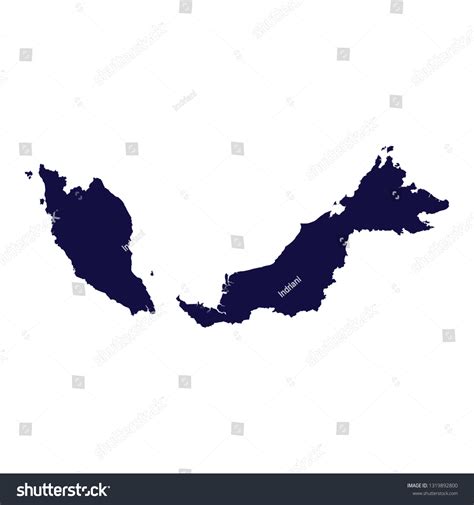 Malaysia Map Vector Stock Vector (Royalty Free) 1319892800 | Shutterstock