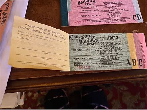 3 Vintage Knotts Berry Farm Ticket Books 15 Tickets Etsy