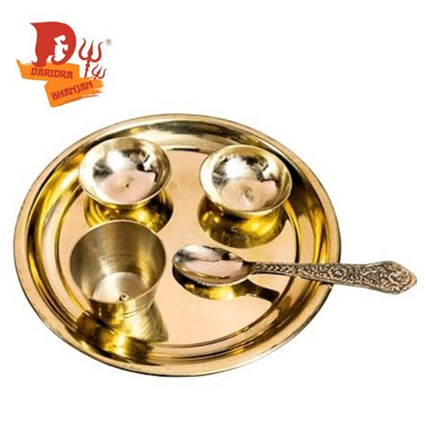 Bhog Thali Laddu Gopal Bhog Thali Set With Katori Glass Spoon