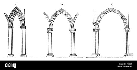 pointed arch shapes  stock photo alamy