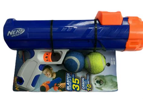 Nerf Dog Tennis Ball Launcher Canon Toy Blue Plastic Upc 846998045698