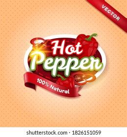 Hot Chilli Pepper Logo Label Sticker Stock Vector Royalty Free 1283385172 Shutterstock