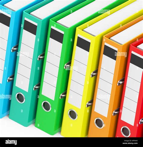 the colorful ring binders Stock Photo - Alamy