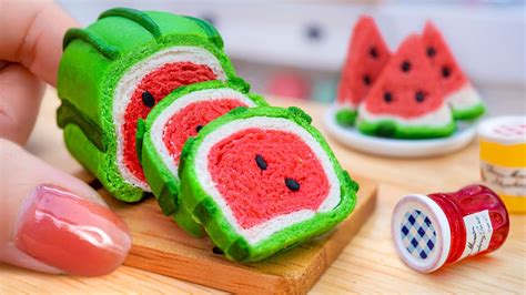 Satisfying Miniature Sweet Watermelon Bread 🍉🍞 Amazing Dessert Recipe By Mini Yummy 🍉🍞 Asmr