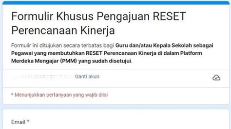 Syarat Dan Ketentuan Reset Perencanaan Kinerja Di Pmm