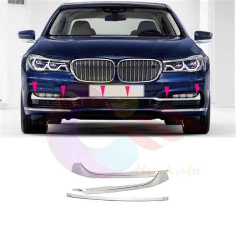 Pcs Chrome Front Bumper Molding Trims For Bmw G Series Luxury