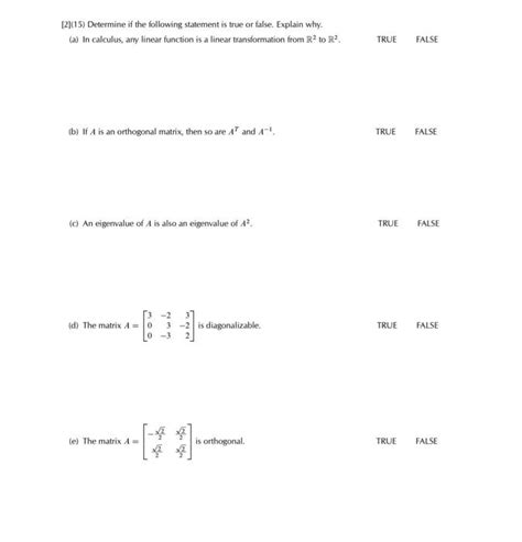 Solved (b) If A is an orthogonal matrix, then so are AT and | Chegg.com