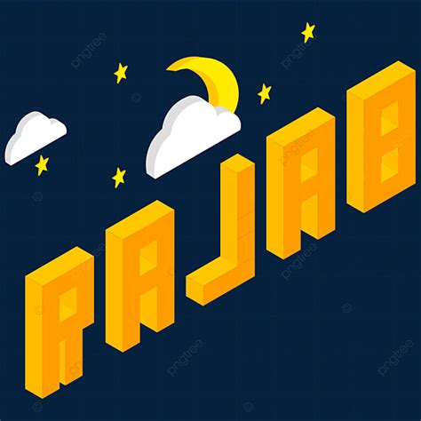 Moon Stars Clouds Vector Hd Images Rajab Shab E Meraj Text In