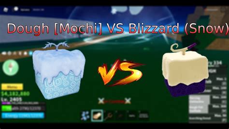 Dough Mochi Vs Blizzard Snow Blox Fruits Insane Difference Youtube